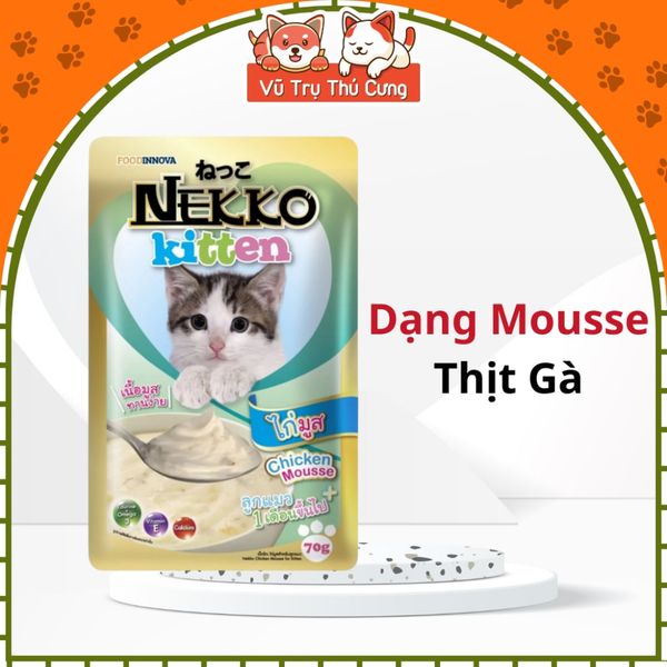 Pate Nekko Kitten dành cho mèo con gói 70g nhiều dinh dưỡng
