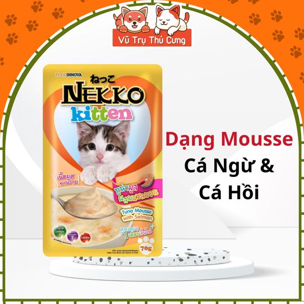 Pate Nekko Kitten dành cho mèo con gói 70g nhiều dinh dưỡng