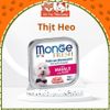 Pate cho Chó MONGE hộp 100g, từ Thịt và Rau củ quả, cung cấp chất xơ và Vitamin cho Chó