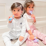  BRUSH-BABY BÀN CHẢI ĐIỆN SÓNG ÂM DÙNG PIN BABYSONIC (0 - 3 TUỔI) - HỒNG 