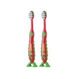  BRUSH-BABY BỘ 2 BÀN CHẢI ĐÁNH RĂNG CHO BÉ FLOSSBRUSH (3 - 6 TUỔI) - DEX DINOSAUR 