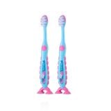  BRUSH-BABY BỘ 2 BÀN CHẢI ĐÁNH RĂNG CHO BÉ FLOSSBRUSH (3 - 6 TUỔI) - FABIO FLAMINGO 