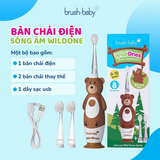  BRUSH-BABY BÀN CHẢI ĐIỆN SÓNG ÂM CÓ KÈM SẠC WILDONES (0 - 10 TUỔI) - TIGER 