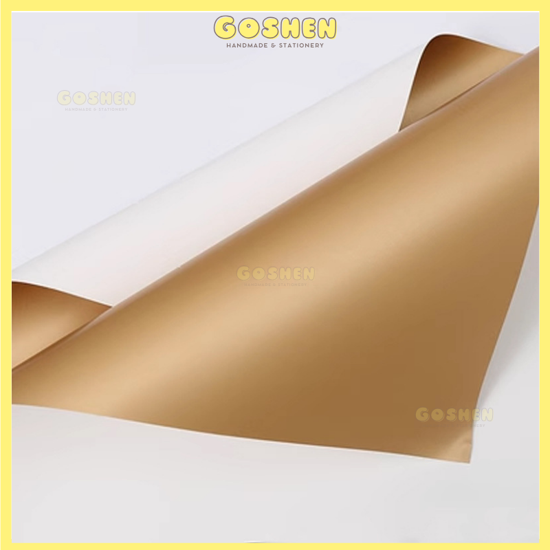  ( 58cm* 58cm) Giấy Cao Cấp 2 Mặt, Mặt Màu Và Mặt Nhũ Đồng. 