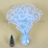  (28cm x Dài 4.5 Mét) Giấy Voan Gói Hoa Viền Ngọc 28cm Sóng Sợi Ren Lưới Bó Hoa Tiệc Quà Tặng 