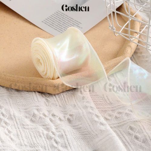  (Ngang 4cm) Cuộn Ruy Băng Voan Đuôi Cá Ánh Galaxy - Loại Đẹp - Không Tưa Lông. 