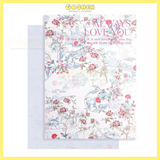  (38x52cm) Giấy Gói Hoa Chữ Tiếng Anh Họa Tiết-  Foam Cứng - Phong Cách Trang Nhã - Không Thấm Nước 