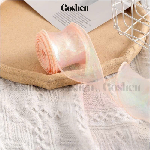  (Ngang 4cm) Cuộn Ruy Băng Voan Đuôi Cá Ánh Galaxy - Loại Đẹp - Không Tưa Lông. 