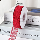  (3cm x Dài 45m) Cuộn Dây Ruy Băng Vải Ren, Khổ 3cm * Cuộn dài 45m, Trang Trí Bó Hoa - Quà Tặng 