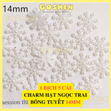  Charm Bông Tuyết, Charm Hạt Ngọc, Chuông, Hộp Quà Phụ Kiện Trang Trí Noel, Giáng Sinh 