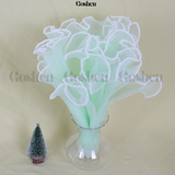  (28cm x Dài 4.5 Mét) Giấy Voan Gói Hoa Viền Ngọc 28cm Sóng Sợi Ren Lưới Bó Hoa Tiệc Quà Tặng 
