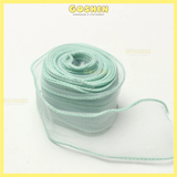  (4cm x Dài 4m) Cuộn Ruy Băng Voan Viền Sóng và Ánh Galaxy, Màu Sắc Trẻ Trung Thắt Nơ,Bó Hoa,Trang Trí Hộp Quà 
