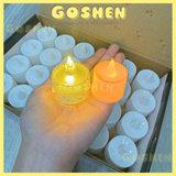  Đèn Nến Led Điện Tử Bằng Nhựa Mini Trang Trí Ánh Đèn Vàng Ấm Áp 