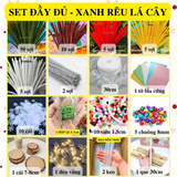  Set Nguyên Liệu Làm Cây Thông Kẽm Nhung Đầy Đủ Phụ Kiện Trang Trí 