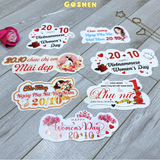  (Lẻ 1 cái) BANNER Theo Even, Nhiều Mẫu Mã, Dày, Cứng Cáp 12cm. 