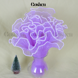  (28cm x Dài 4.5 Mét) Giấy Voan Gói Hoa Viền Ngọc 28cm Sóng Sợi Ren Lưới Bó Hoa Tiệc Quà Tặng 