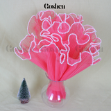  (28cm x Dài 4.5 Mét) Giấy Voan Gói Hoa Viền Ngọc 28cm Sóng Sợi Ren Lưới Bó Hoa Tiệc Quà Tặng 