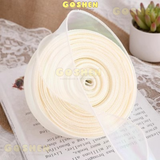  (4cm x Dài 4m) Cuộn Ruy Băng Voan Viền Sóng và Ánh Galaxy, Màu Sắc Trẻ Trung Thắt Nơ,Bó Hoa,Trang Trí Hộp Quà 