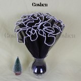  (28cm x Dài 4.5 Mét) Giấy Voan Gói Hoa Viền Ngọc 28cm Sóng Sợi Ren Lưới Bó Hoa Tiệc Quà Tặng 
