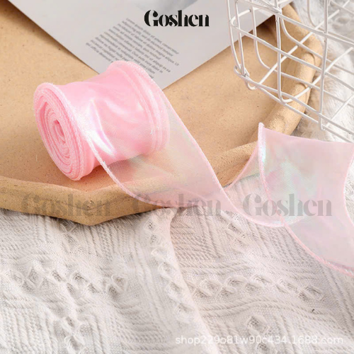  (Ngang 4cm) Cuộn Ruy Băng Voan Đuôi Cá Ánh Galaxy - Loại Đẹp - Không Tưa Lông. 