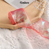  (Ngang 4cm) Cuộn Ruy Băng Voan Đuôi Cá Ánh Galaxy - Loại Đẹp - Không Tưa Lông. 