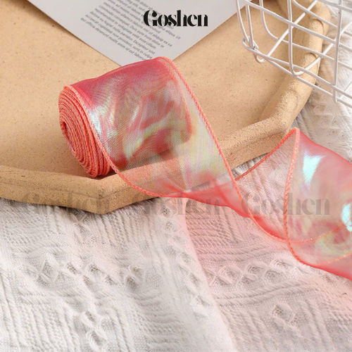  (Ngang 4cm) Cuộn Ruy Băng Voan Đuôi Cá Ánh Galaxy - Loại Đẹp - Không Tưa Lông. 