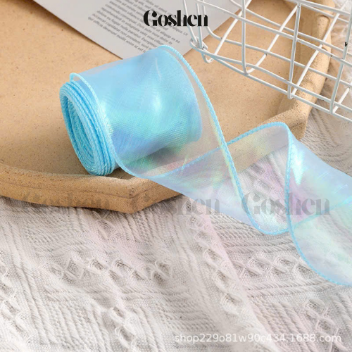  (Ngang 4cm) Cuộn Ruy Băng Voan Đuôi Cá Ánh Galaxy - Loại Đẹp - Không Tưa Lông. 
