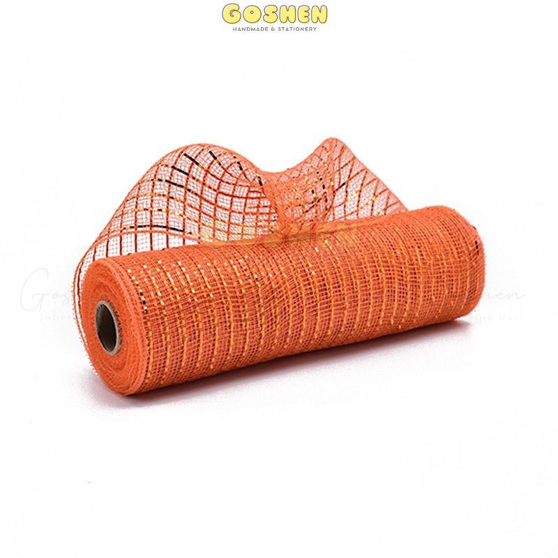  (50cm x 1 mét) Cuộn Lưới Kim Tuyến, Lưới Ánh Kim Gói Hoa, Trang Trí Giỏ Quà, Cây Thông Noel 