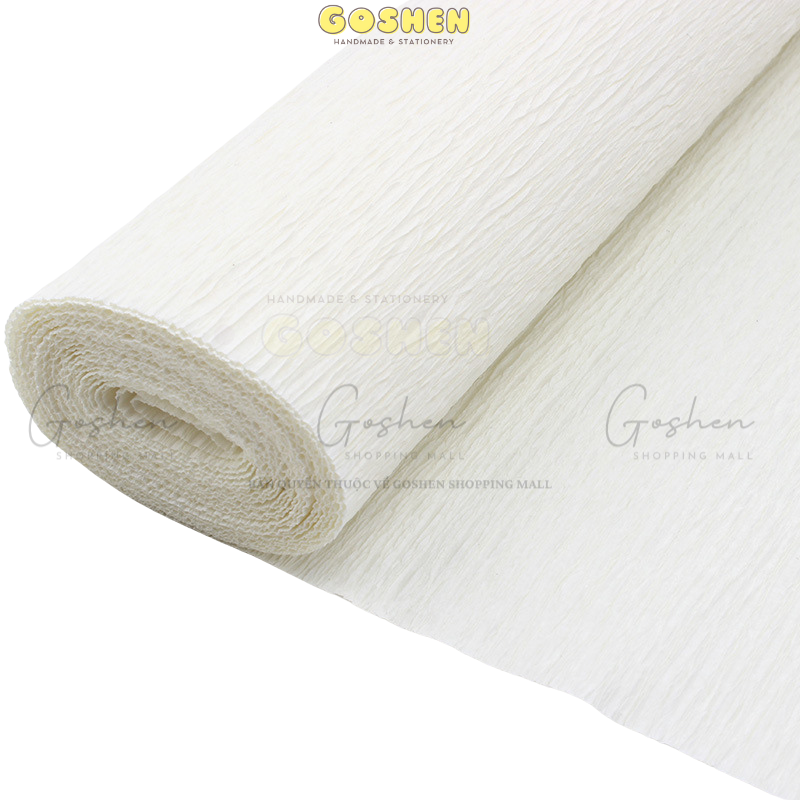  Cuộn Giấy Nhún Làm Hoa (50cm*2m5) , Giấy Nhăn, Cuộn Dài, DIY, Handmade 
