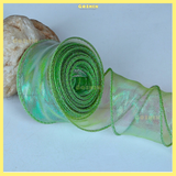  (4cm x Dài 4m) Cuộn Ruy Băng Voan Viền Sóng và Ánh Galaxy, Màu Sắc Trẻ Trung Thắt Nơ,Bó Hoa,Trang Trí Hộp Quà 