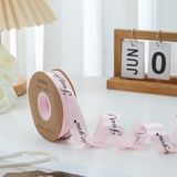  (2.5cm x Dài 45mét) Cuộn Ruy băng Lụa in chữ JUST FOR YOU trang trí hộp quà, bó hoa siêu xinh. 