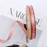  (Ngang 1cm) Cuộn Ruy Băng Lụa 1cm In Chữ Just For You, Duy Băng 1cm Chữ 
