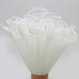  (28cm x Dài 4.5 Mét) Giấy Voan Gói Hoa Viền Ngọc 28cm Sóng Sợi Ren Lưới Bó Hoa Tiệc Quà Tặng 