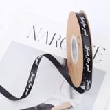  (Ngang 1cm) Cuộn Ruy Băng Lụa 1cm In Chữ Just For You, Duy Băng 1cm Chữ 