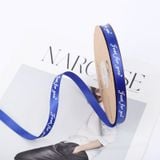  (Ngang 1cm) Cuộn Ruy Băng Lụa 1cm In Chữ Just For You, Duy Băng 1cm Chữ 