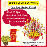  Set Nguyên Liệu Làm Hoa Mai, Hoa Đào, Hoa Sen, Cành Quýt 