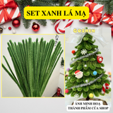  Set Nguyên Liệu Làm Cây Thông Kẽm Nhung Đầy Đủ Phụ Kiện Trang Trí 