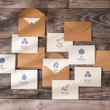  Thiệp Chúc Mừng Có Phong Bì Giấy Kraft Phong Cách Retro 