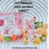  (Tặng Keo) Charm 3D, sticker, jibbitz DIY trang trí kẹp tóc, bình nước, ốp lưng điện thoại 
