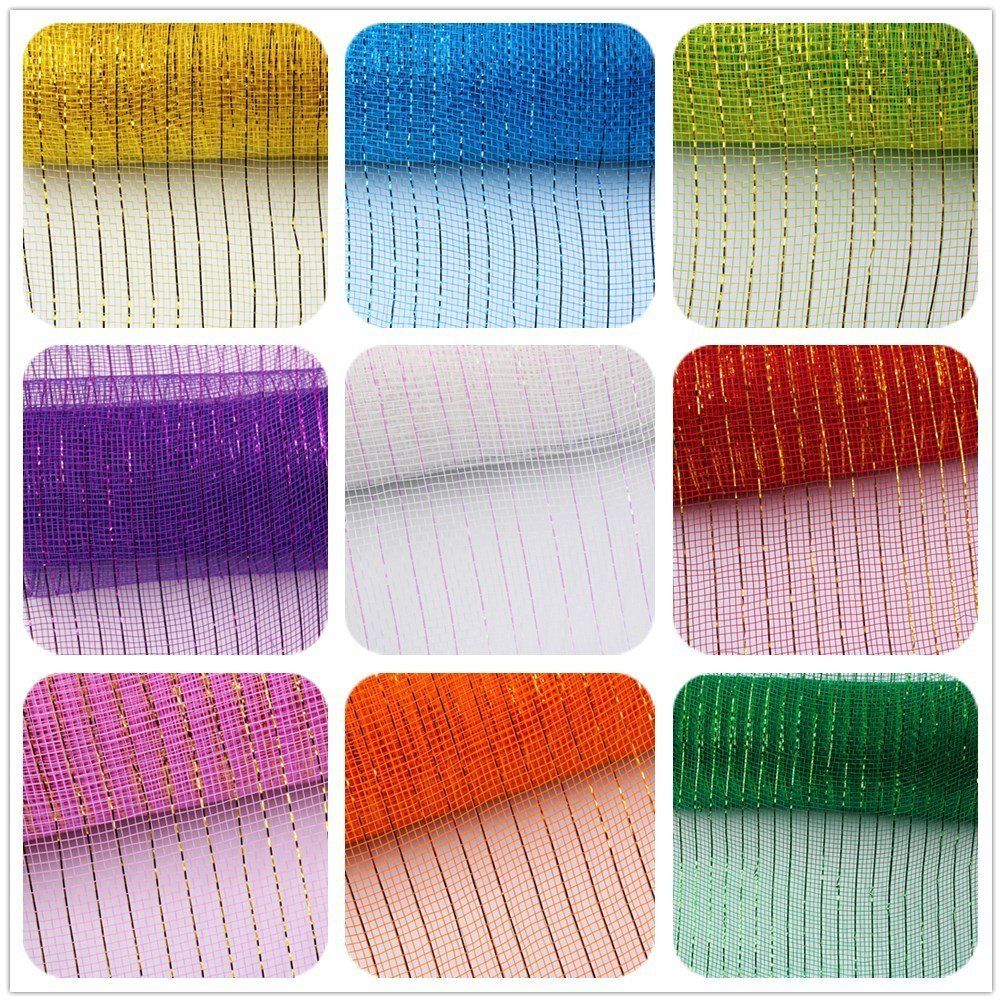  (50cm x 1 mét) Cuộn Lưới Kim Tuyến, Lưới Ánh Kim Gói Hoa, Trang Trí Giỏ Quà, Cây Thông Noel 