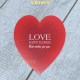  (6x6cm) Banner Trái Tím Trang Trí Bó Hoa, Bánh Kem Sinh Nhật, Ngày Kỉ Niệm,Ngày Lễ 8/3, Valentine. 