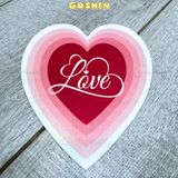  (6x6cm) Banner Trái Tím Trang Trí Bó Hoa, Bánh Kem Sinh Nhật, Ngày Kỉ Niệm,Ngày Lễ 8/3, Valentine. 