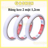  Băng Keo 2 Mặt 1,2cm Tiện Dụng Chất Lượng Tốt 