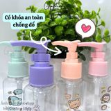 Chai Lọ Chiết Mỹ Phẩm 50ml Du Lịch Tiện Lợi Có Khóa Chống Đổ 