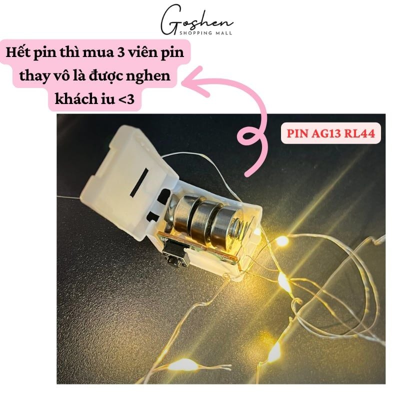  Đèn Led Fairy Light 1m Trang Trí Hộp Quà, Bó Hoa, Decor Chụp Ảnh 
