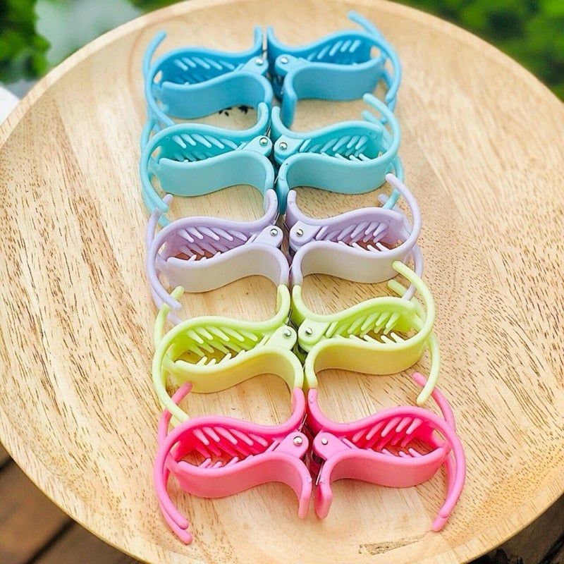  (Sỉ) Set 12 Kẹp Càng Cua 3 Răng 5 Răng Bền Đẹp Giá Rẻ Bèo Đủ Màu 