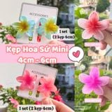  (Nhỏ) Kẹp Hoa Sứ Mini 4cm, 6cm, Kẹp Mái, Kẹp Một Bên Tóc 