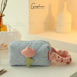  Túi Đựng Đồ Trang Điểm Mỹ Phẩm Du Lịch Hoa Tulip Nhiều Ngăn Nhỏ Gọn 