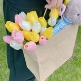  Hoa Tulip Giả Bằng Cao Su PU Dùng Trang Trí Decor Xinh Xắn 
