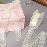  (3cm x Dài 45m) Cuộn Dây Ruy Băng Vải Ren, Khổ 3cm * Cuộn dài 45m, Trang Trí Bó Hoa - Quà Tặng 